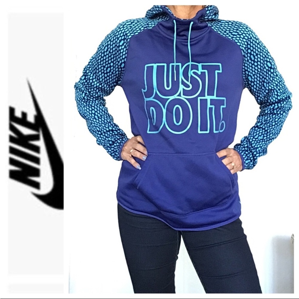 NIKE POLKA DOT THERMAFIT HOODIE WOMENS SIZE LARGE